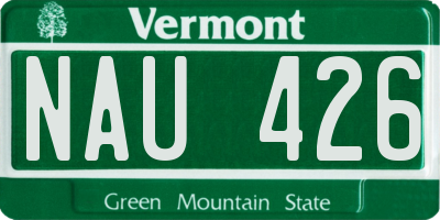 VT license plate NAU426