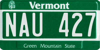 VT license plate NAU427