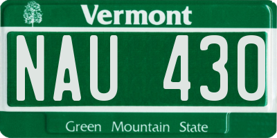 VT license plate NAU430