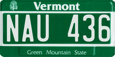 VT license plate NAU436