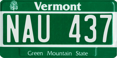 VT license plate NAU437