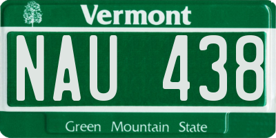 VT license plate NAU438