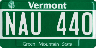 VT license plate NAU440