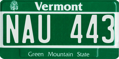 VT license plate NAU443