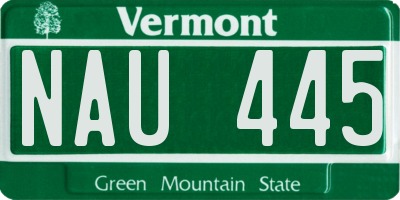 VT license plate NAU445