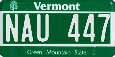 VT license plate NAU447