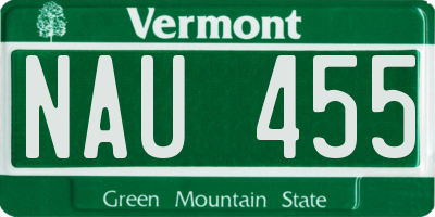VT license plate NAU455