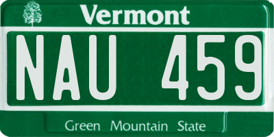 VT license plate NAU459