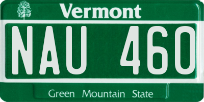 VT license plate NAU460