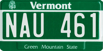 VT license plate NAU461