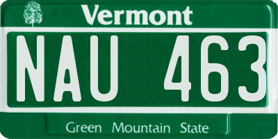 VT license plate NAU463
