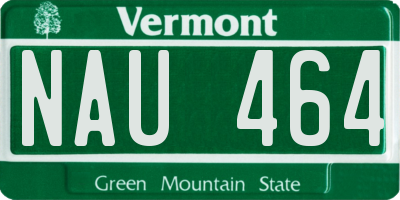 VT license plate NAU464
