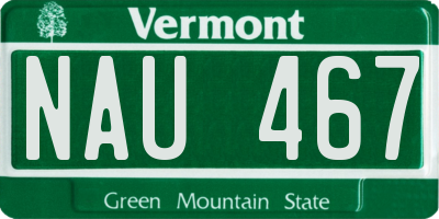 VT license plate NAU467