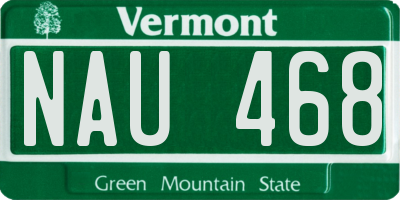 VT license plate NAU468