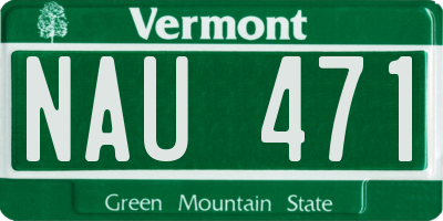 VT license plate NAU471