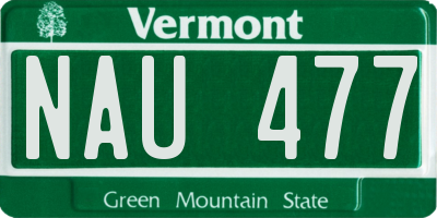 VT license plate NAU477