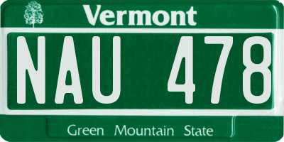 VT license plate NAU478