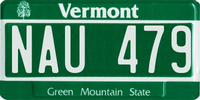 VT license plate NAU479