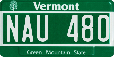 VT license plate NAU480