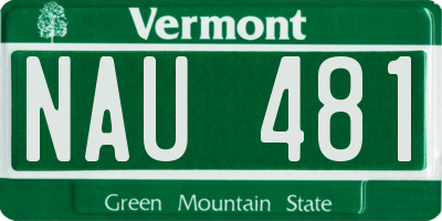VT license plate NAU481