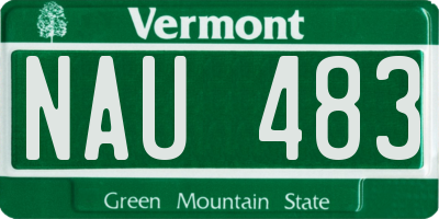 VT license plate NAU483