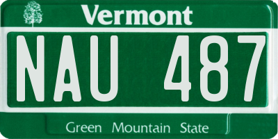 VT license plate NAU487