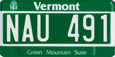 VT license plate NAU491