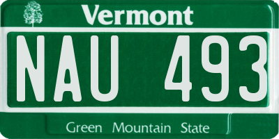 VT license plate NAU493