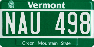 VT license plate NAU498