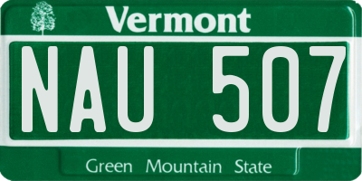 VT license plate NAU507