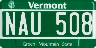 VT license plate NAU508