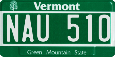VT license plate NAU510