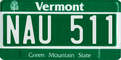 VT license plate NAU511