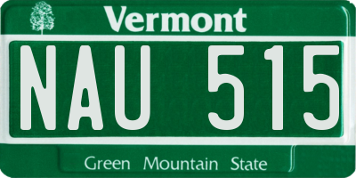 VT license plate NAU515