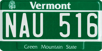 VT license plate NAU516