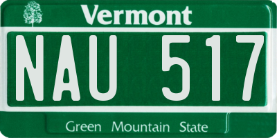 VT license plate NAU517