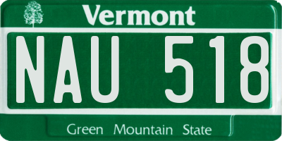 VT license plate NAU518