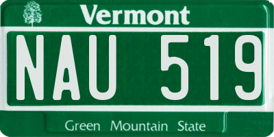 VT license plate NAU519