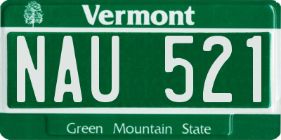 VT license plate NAU521