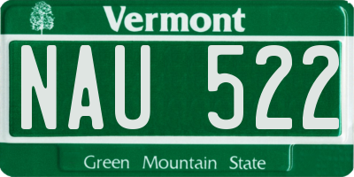 VT license plate NAU522