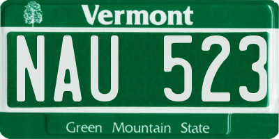 VT license plate NAU523