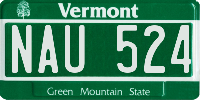 VT license plate NAU524