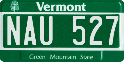 VT license plate NAU527