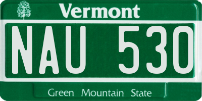 VT license plate NAU530