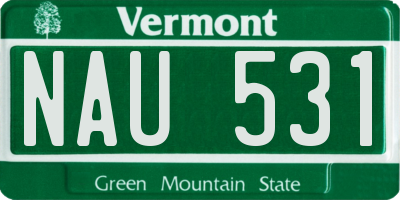 VT license plate NAU531