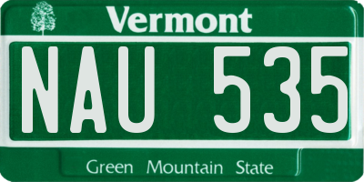 VT license plate NAU535