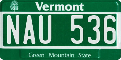 VT license plate NAU536