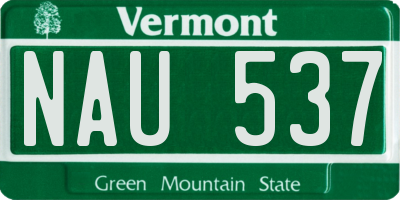 VT license plate NAU537