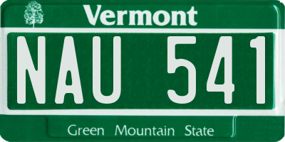 VT license plate NAU541