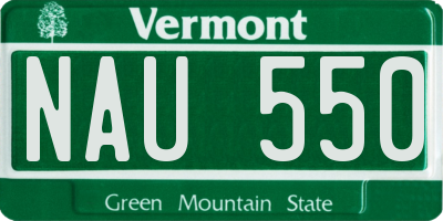VT license plate NAU550